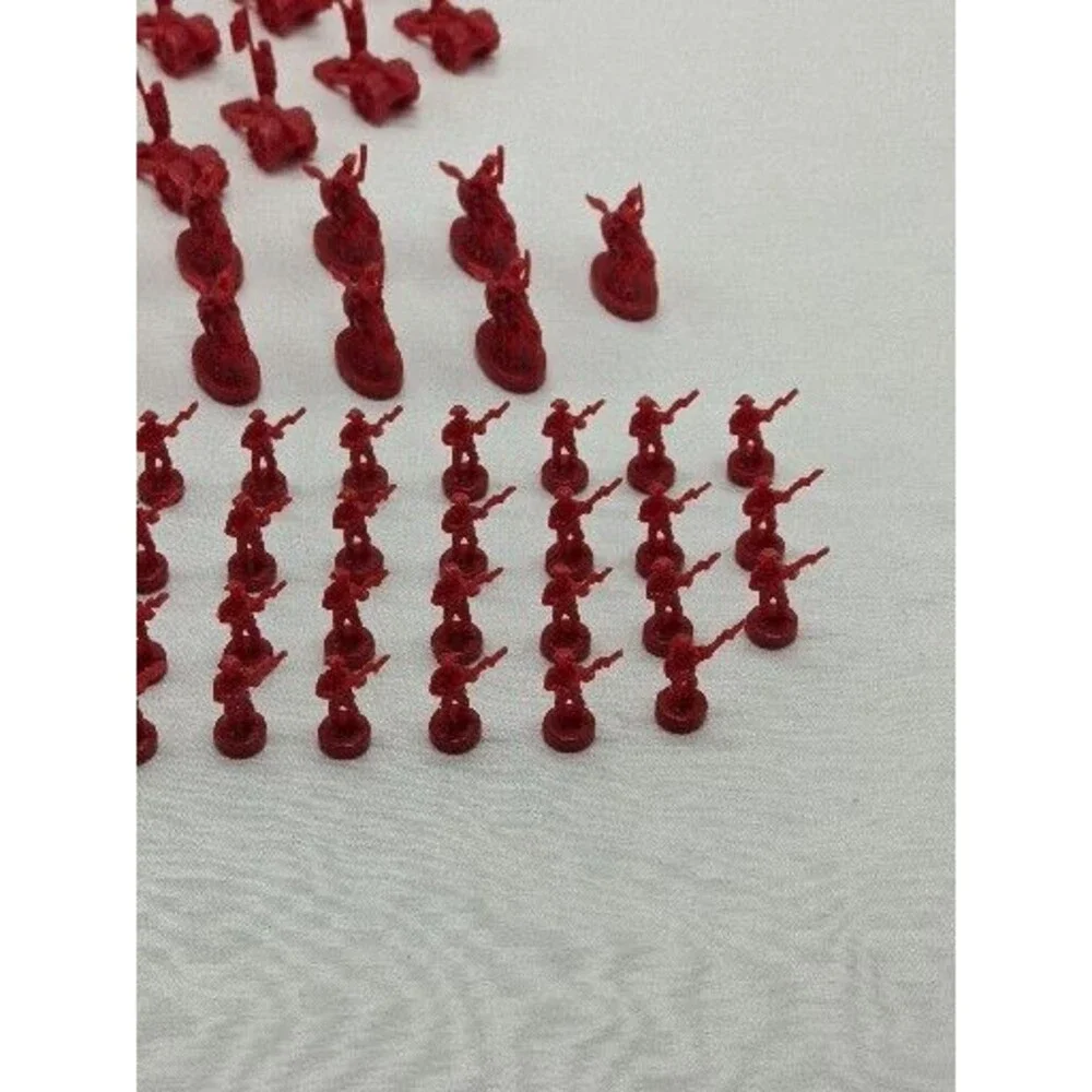 Lot Of (58) Red Replacement Risk Player Pieces